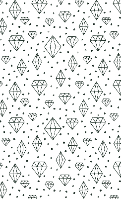Modern roller blind with a drawn diamonds pattern