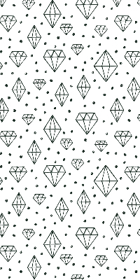 Modern roller blind Drawn diamonds