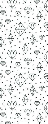 Modern roller blind Drawn diamonds