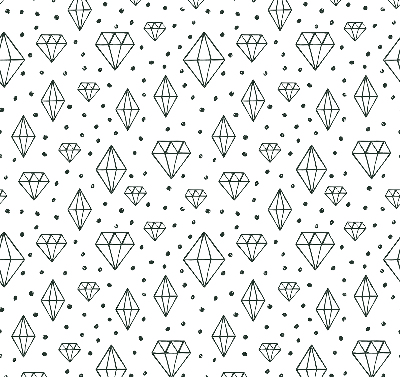 Modern roller blind Drawn diamonds