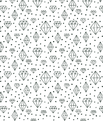 Modern roller blind with a drawn diamonds pattern