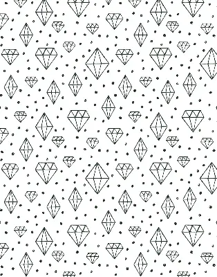 Modern roller blind with a drawn diamonds pattern