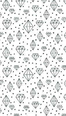 Modern roller blind Drawn diamonds