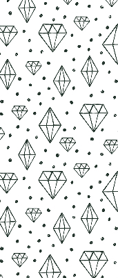 Modern roller blind with a drawn diamonds pattern