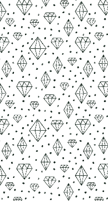 Modern roller blind Drawn diamonds