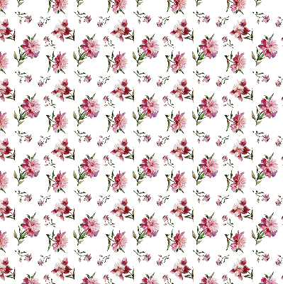 Roller blind for large window pink flower pattern