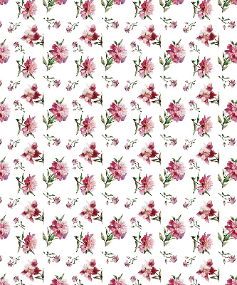 Roller blind for large window pink flower pattern