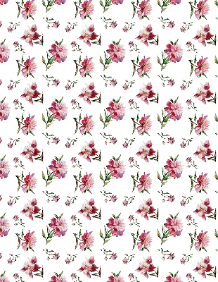 Roller blind for large window Pink flower