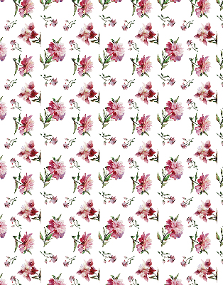 Roller blind for large window Pink flower