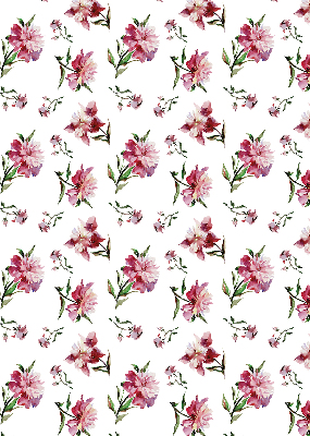 Roller blind for large window Pink flower