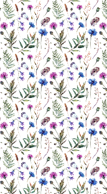 Fabric roller blind with a colorful floral pattern