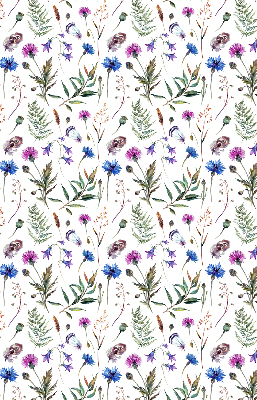 Fabric roller blind with a colorful floral pattern