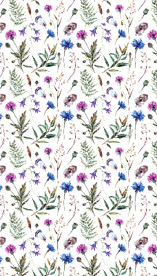 Fabric roller blind with a colorful floral pattern