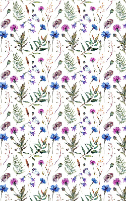 Fabric roller blind with a colorful floral pattern