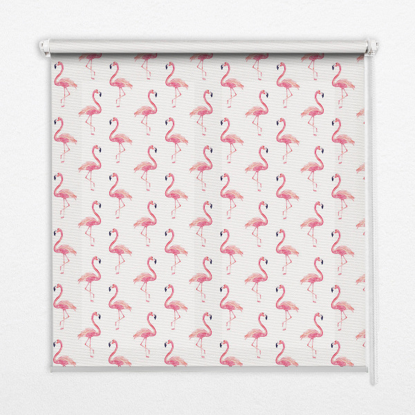 Modern roller blind Flamingos