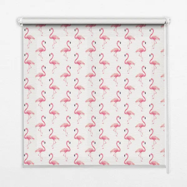 Roller blind modern flamingos print