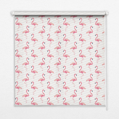 Modern roller blind Flamingos