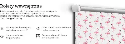 Roller blind modern flamingos print