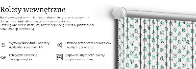 Roller blind for large window Small colorful fir trees