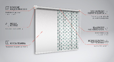 Roller blind for large window Small colorful fir trees