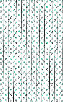 Roller blind for large window with small colorful fir tree pattern