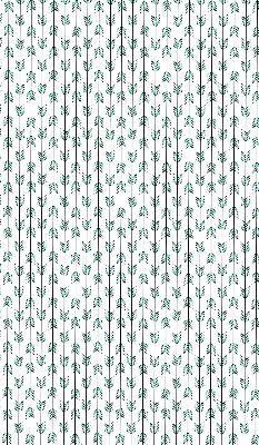 Roller blind for large window with small colorful fir tree pattern