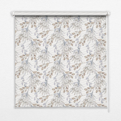 Modern roller blind White flowers