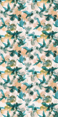 Modern roller blind Birds and colorful spots