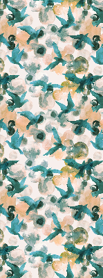 Modern roller blind Birds and colorful spots