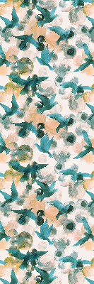 Modern roller blind Birds and colorful spots