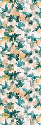 Roller blind modern birds and colorful spots pattern