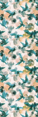 Modern roller blind Birds and colorful spots