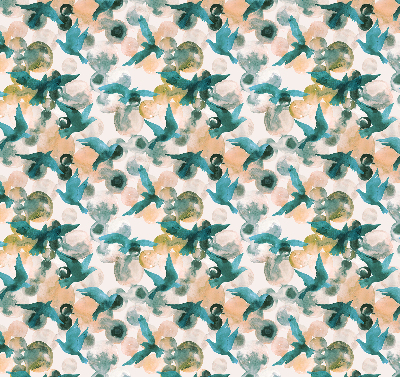 Modern roller blind Birds and colorful spots