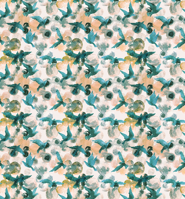Modern roller blind Birds and colorful spots