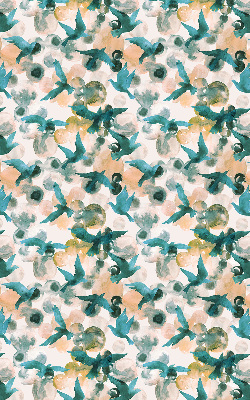Modern roller blind Birds and colorful spots