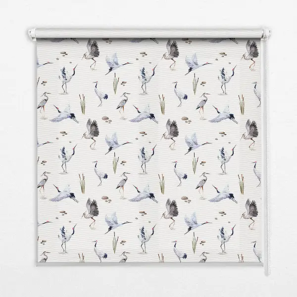 Herons roller blind for large windows