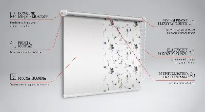 Herons roller blind for large windows