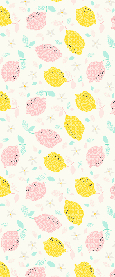 Roller blind for large window Pink and yellow lemons
