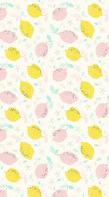 Roller blind for large window Pink and yellow lemons