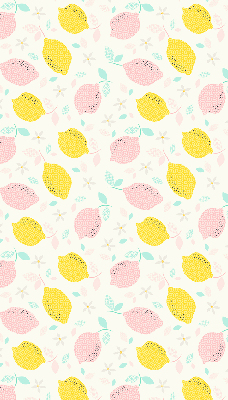 Roller blind for large window Pink and yellow lemons