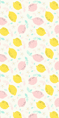 Roller blind for large window Pink and yellow lemons