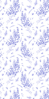 Fabric roller blind Purple plants