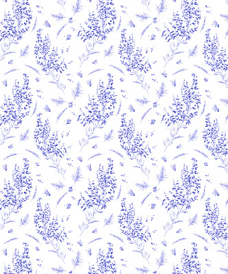 Fabric roller blind Purple plants