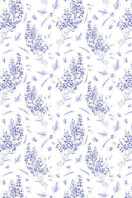 Fabric roller blind Purple plants