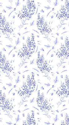 Fabric roller blind Purple plants