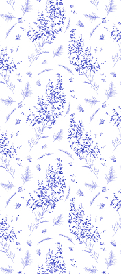 Fabric roller blind Purple plants