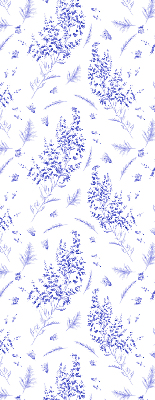 Fabric roller blind Purple plants