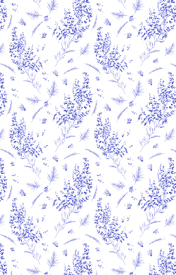Fabric roller blind Purple plants