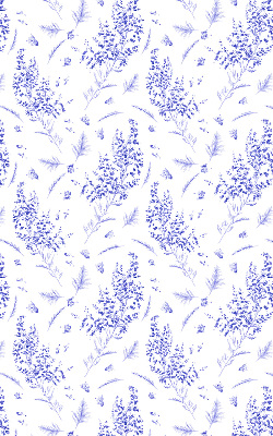Fabric roller blind Purple plants