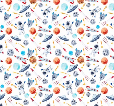 Modern roller blind Rockets, cosmonauts, planets and UFOs